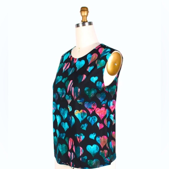 Damee Denim Pattern Sheer Jacket with Heart Undershirt - Picture 4 of 4